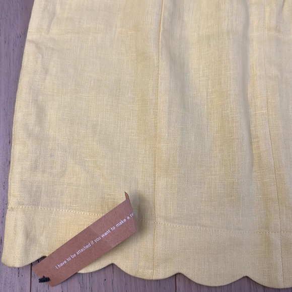 Reformation Isles Linen Dress | Size 2 | Color: Zest - Picture 6 of 8